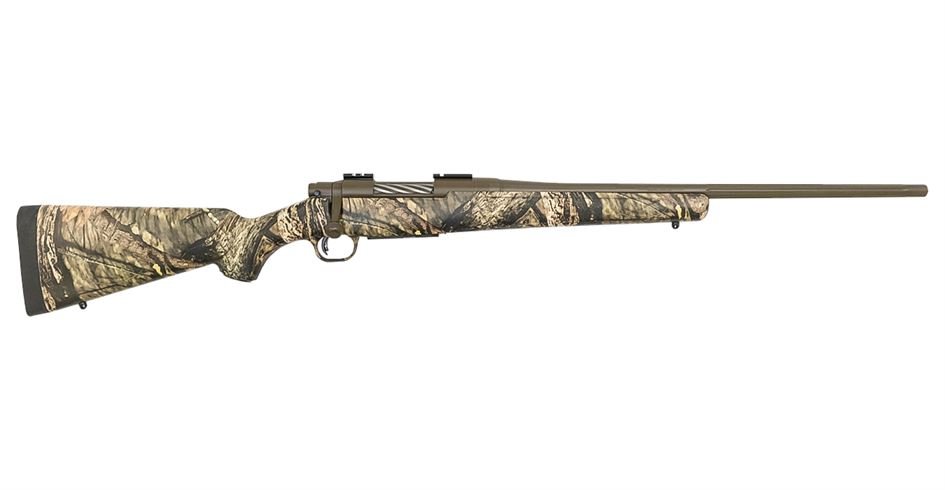 Mossberg Patriot 350 Legend Bolt-Action Rifle with Mossy Oak Break-Up Country Camo and Brown Cerakote Barrel