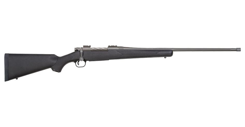 Mossberg Patriot 7mm Rem Mag Bolt-Action Rifle with Black Synthetic Stock and Stainless Cerakote Barrel